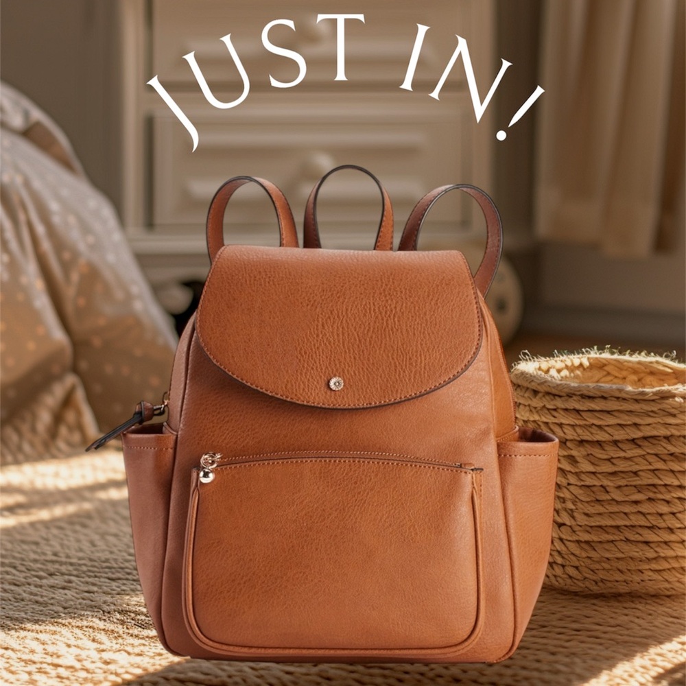 Tan Leather Backpack